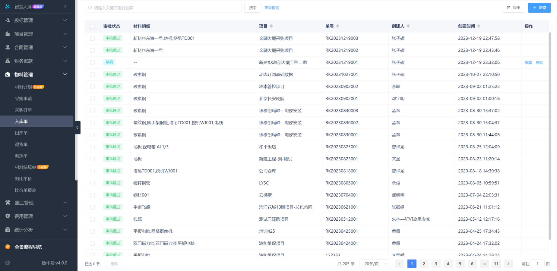 建筑工程施工管理平臺系統(tǒng)